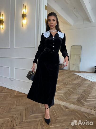 Платье женское бархатное