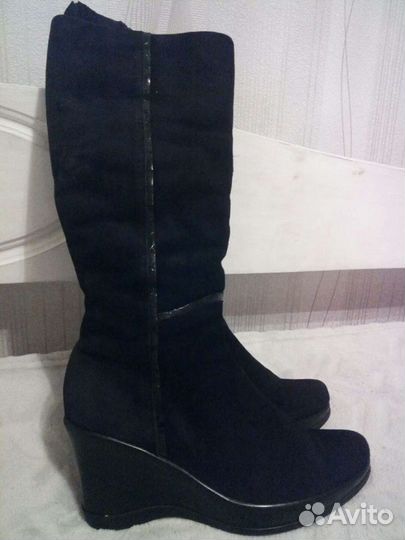 Сапожки замшевые высокие Gabi 38размер натуральные
