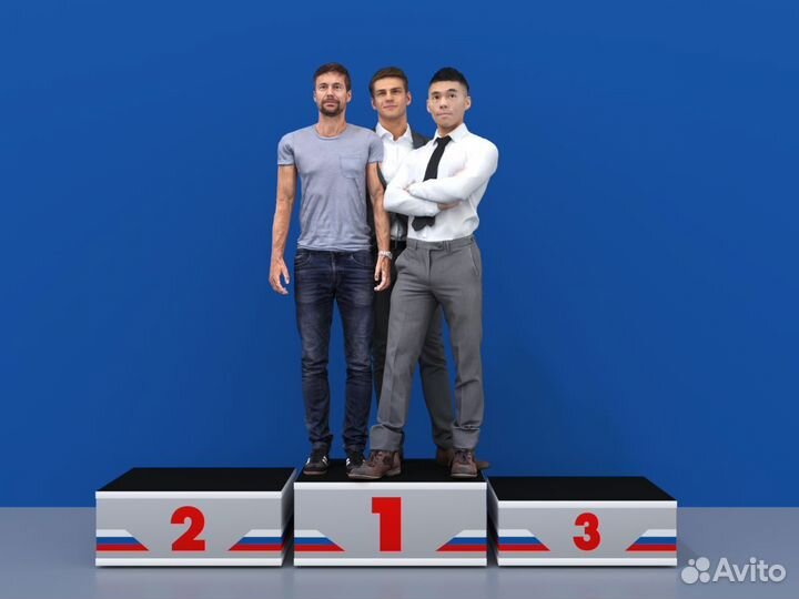 Пьедестал награждения Матрешка 812х612мм (прямоуг)