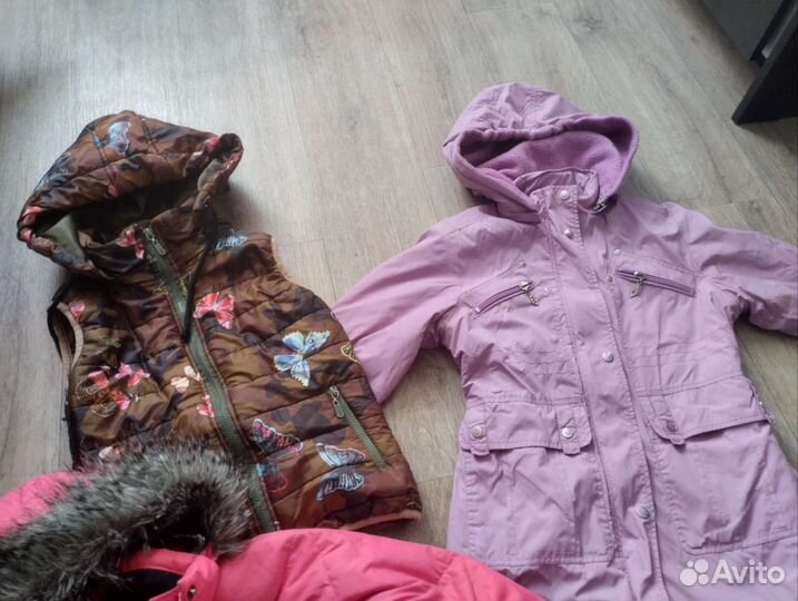 Одежда пакетом на девочку 110-120.Куртка, жилетка