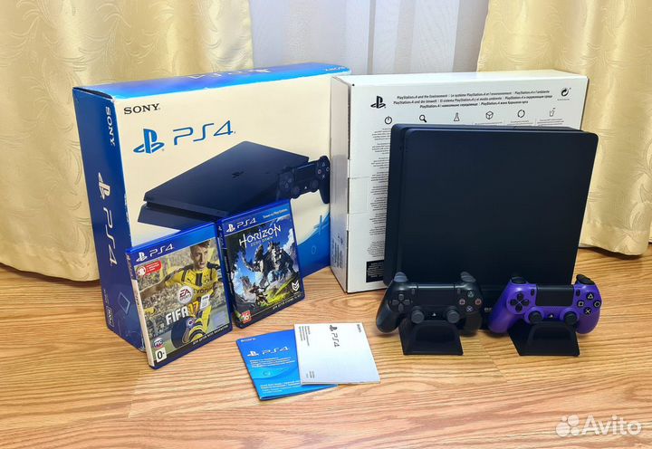 Sony playstation 4 slim 1tb с играми