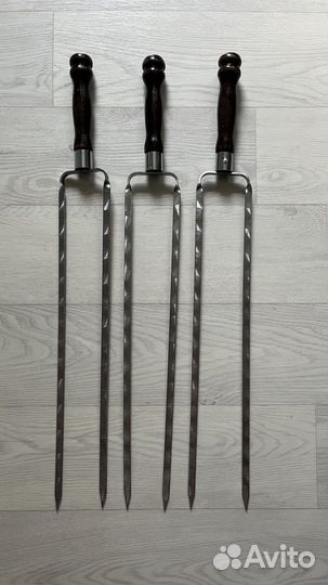 Шампура с деревяной ручкой