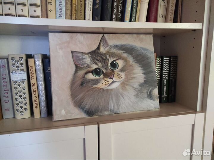 Кошка. Холст, акрил. 40х30. 2022г