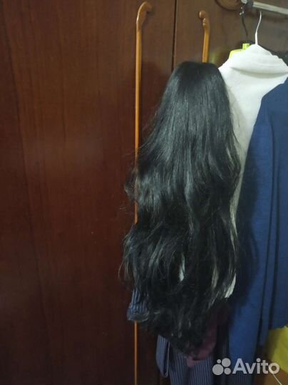 Хвост шиньон на заколке