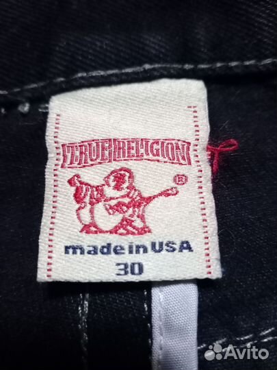 Джинсы true religion черные широкие