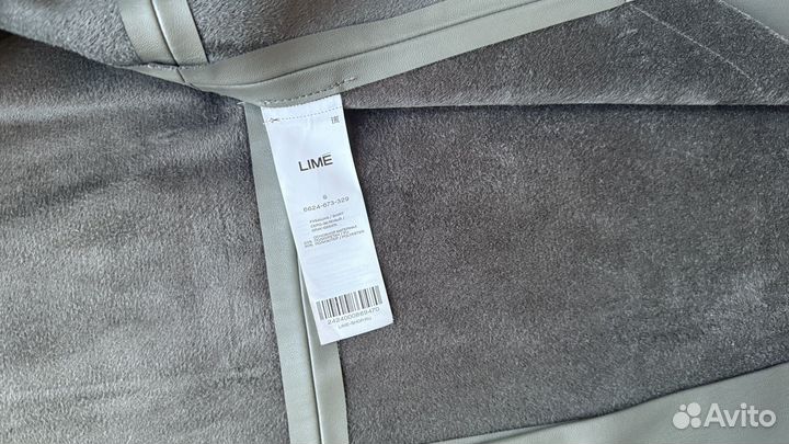 Кожаная куртка рубашка lime S