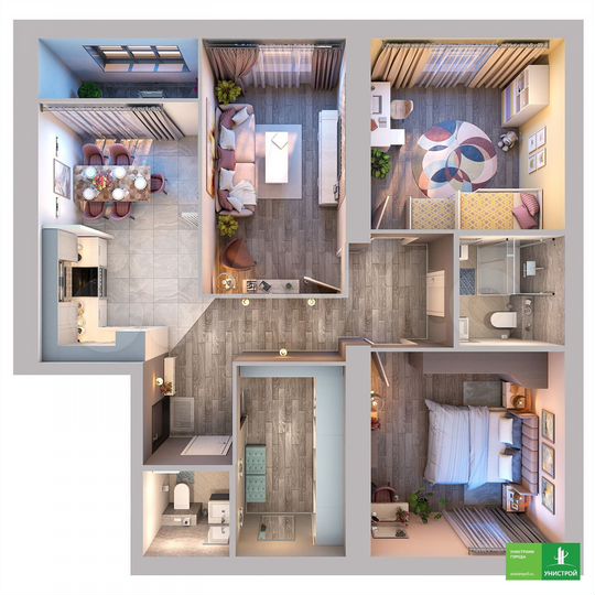 3-к. квартира, 96,5 м², 7/11 эт.