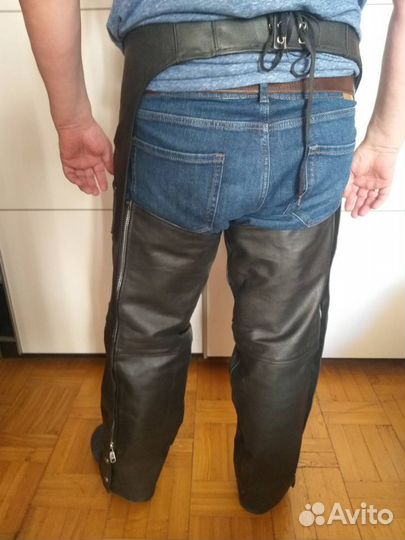 Мото штаны кожаные защитные