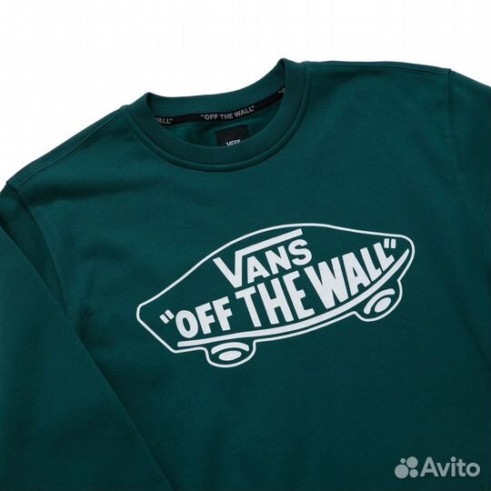 Мужской хлопковый свитшот синего цвета Vans