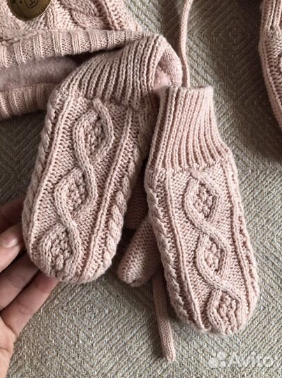 Шапка и варежки hm для девочки