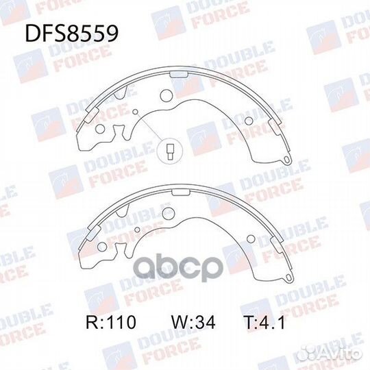 Колодки тормозные барабанные Double Force 43153