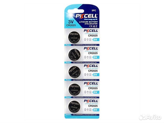 Литиевый элемент питания Pkcell CR2025-5B тип - C
