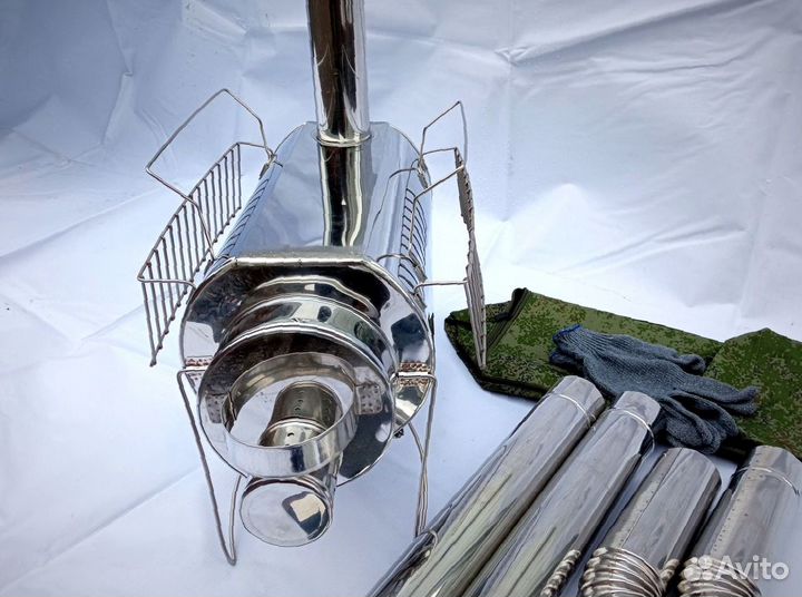 Печь буржуйка Кабанчик на 15 литров с решетками