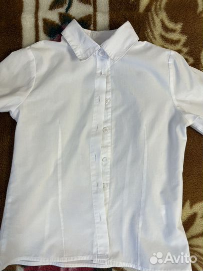 Блузки школьные для девочки (2 шт.), рост 122