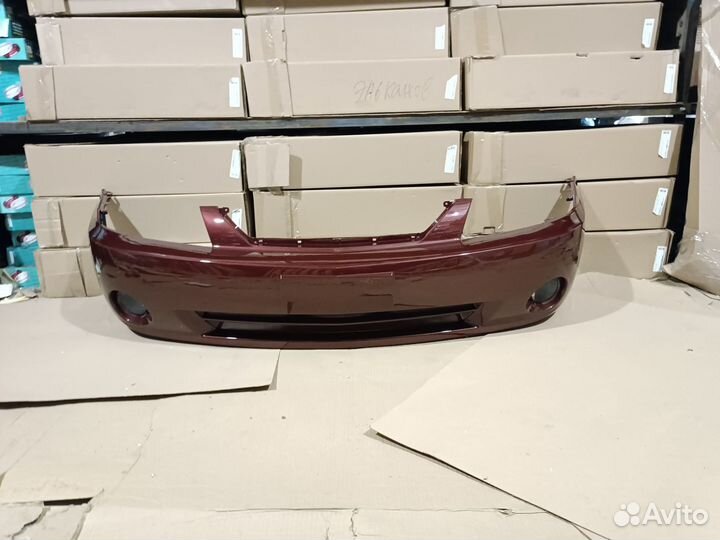 Бампер передний KIA spectra цвет R5 красный перец