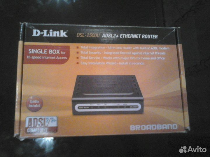 Модем DSL-2500U adsl2+ ethernet router