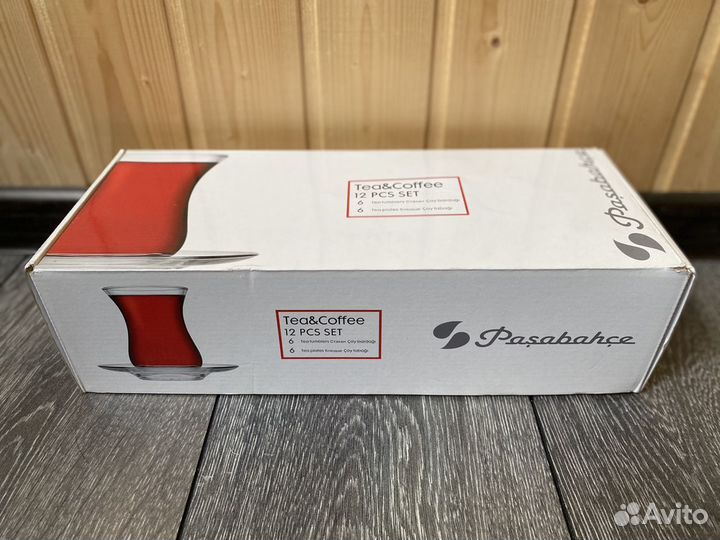 Набор стаканов «Армуды» с блюдцами 4 штуки