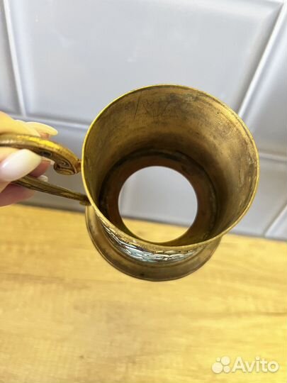 Подстаканник СССР латунь эмаль