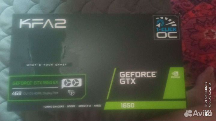 Видеокарта KFA2 GeForce GTX 1650 EX 1-Click OC