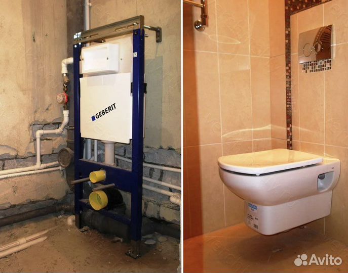 Ремонт / Замена любой инсталляции унитаза