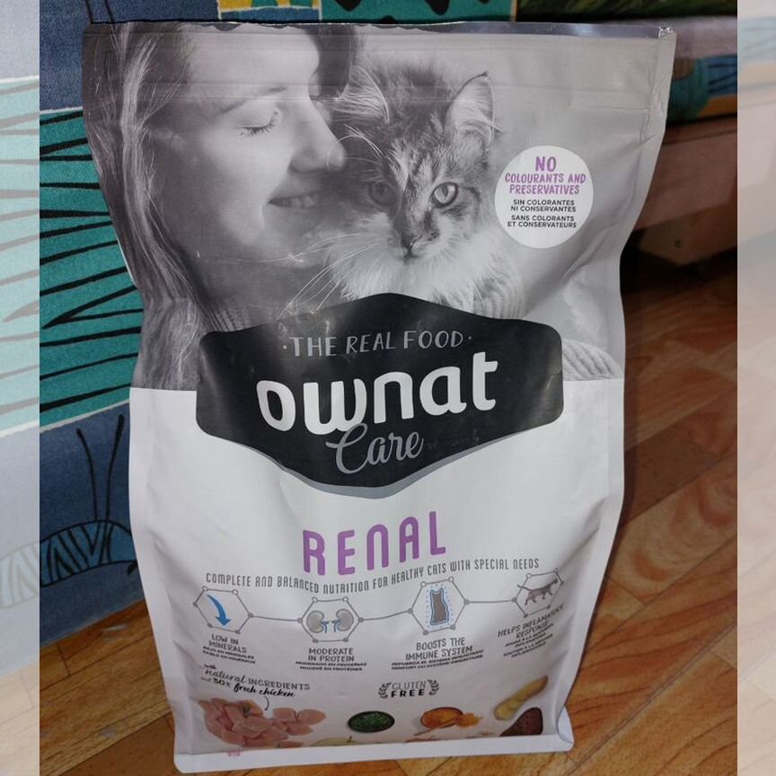 Корм для кошек Ownat Renal 3кг