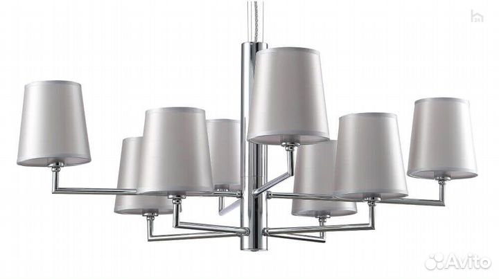 Подвесная люстра Crystal Lux azul SP8 chrome