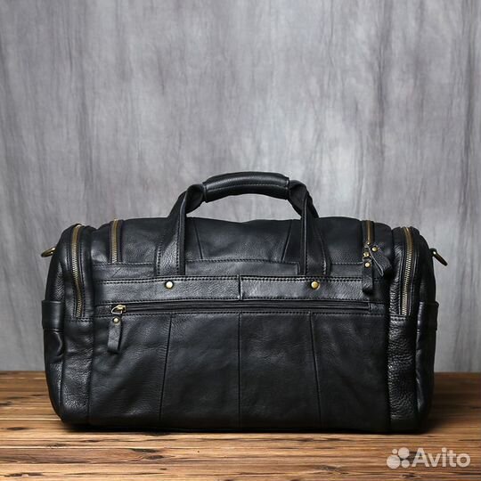 Мужская дорожная сумка натуральная кожа спорт RB36