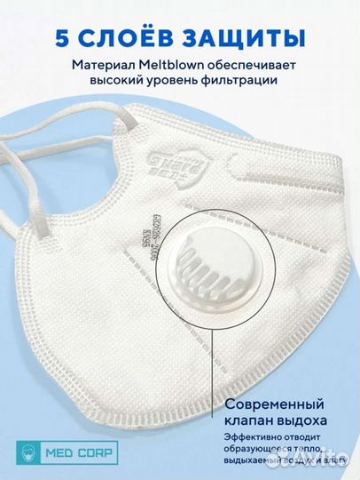 Респираторы kn95 с клапаном/Маска многоразовая