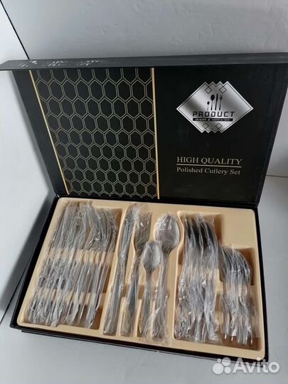 Набор столовых приборов 24шт подарочный новый