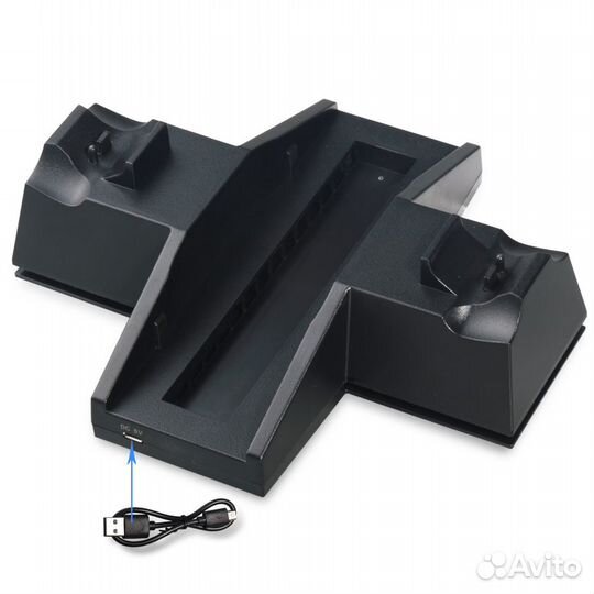 PS4 Fat/Pro подставка с охлаждением+заряд.станция