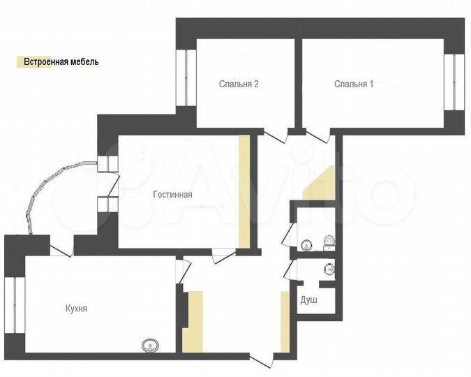 3-к. квартира, 78,3 м², 4/6 эт.