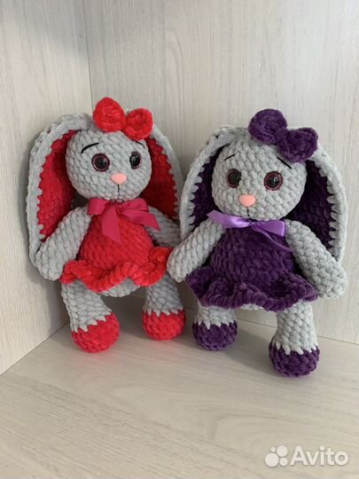 Мягкая игрушка заяц ручной работы