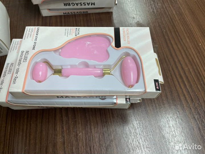 Набор для массажа Гуаша, роллер-массажер и скребок