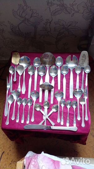 Ложки,Вилки,Ножи и сервировка Мельхиор