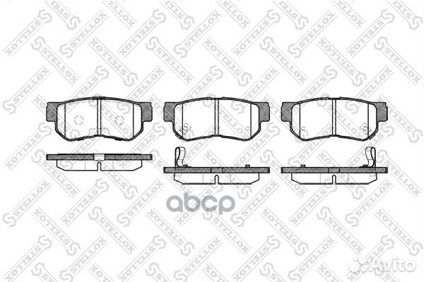757 012BSX колодки диск. задн. с антискр. пл. K