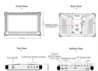 Монитор 5.5 BestView Desview P5 800Nit Touch Scre