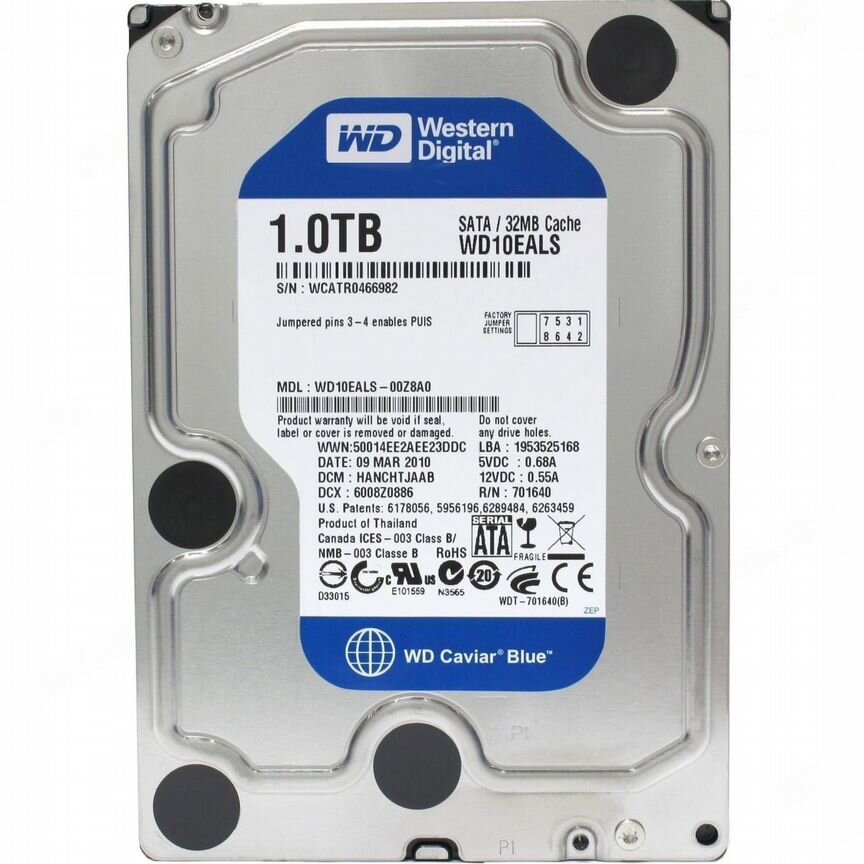[WD10EALX] Жесткий Диск Wd 1tb Wd10eals Sata3 3.5 Wd10ealx
