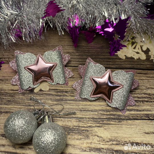 Резинки и заколки к новому году