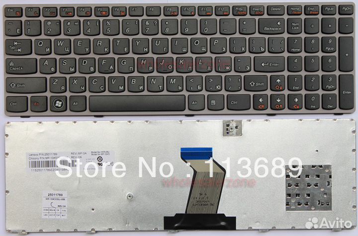 Клавиатура Lenovo IdeaPad Y570 Y570A Y570E Y570S