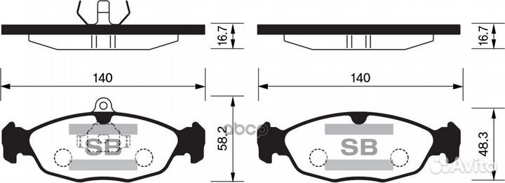 Колодки торм.дисковые Hi-Q holden barina (SDB12