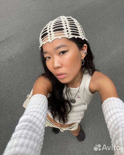 Шапочка ажурная паутинка. Шапка. Чепчик