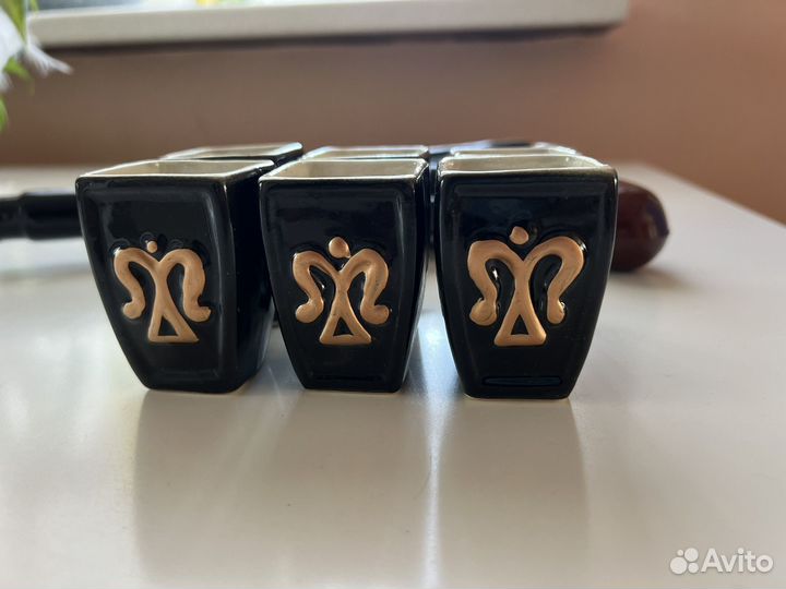 Графин наган пистолет СССР + 6 стопок