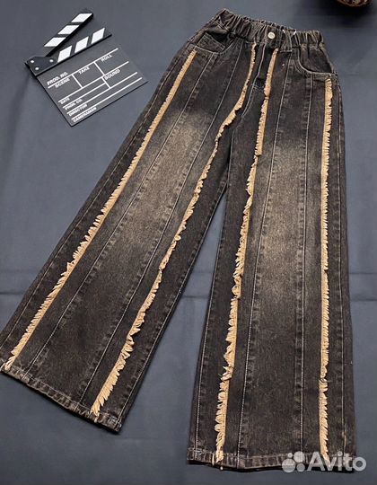 Джинсы широкие, 140-170
