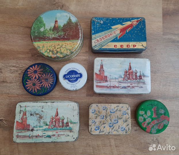 Коробки жесть винтаж СССР