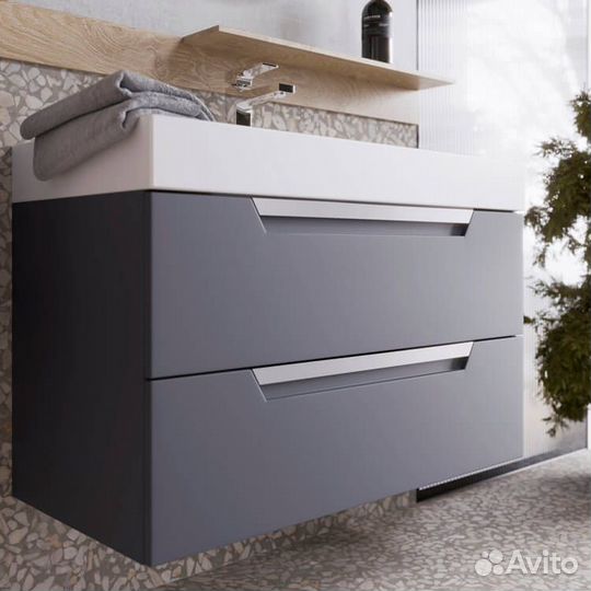 Тумба с раковиной Aqwella cub0109gr Серая