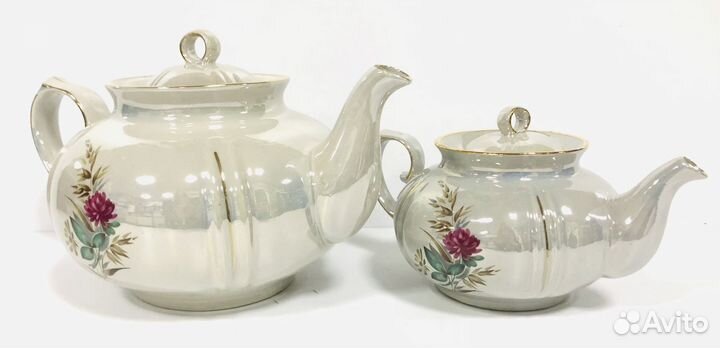 Набор заварочных чайников. 2 предмета. Фарфор СССР