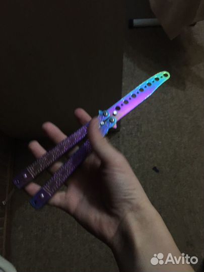 Нож бабочка железный тренировочный