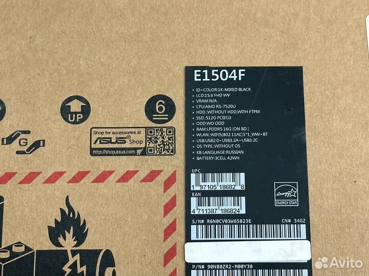 Ноутбук Asus vivobook Ryzen 5 7520U/ssd 512 IPS