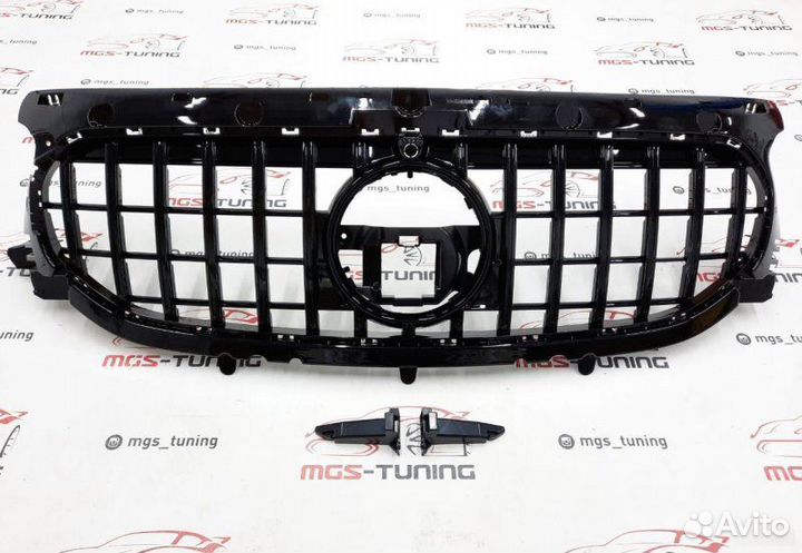 Решетка на Mercedes GLA H247 GT Black не AMG пакет