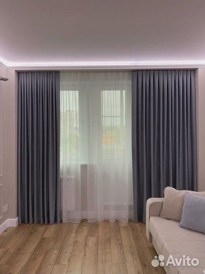 Пошив штор,навеска,отпаривание